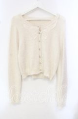 axes femme / モチーフレース付きカーデ M キナリ O-25-10-21-115-AX-TO-OW-OS