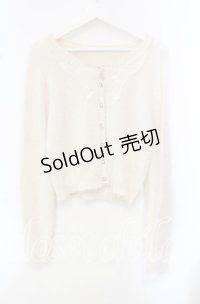 axes femme / モチーフレース付きカーデ M キナリ O-25-10-21-115-AX-TO-OW-OS