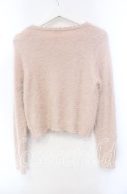 画像3: axes femme / モチーフレース付きカーデ M ピンク O-25-10-21-116-AX-TO-OW-OS