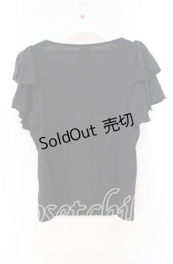 画像2: 【SALE】F&A / ショルダーリボンカットソー F クロ O-25-10-21-117-LO-TO-OW-ZT127