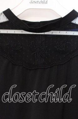 画像2: an another angelus / ヨークローズ刺繍プルオーバーブラウス F クロ O-25-10-21-121-CA-BL-OW-OS