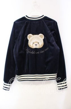 画像3: Franche Lippee / ひょこりくまスカジャン M ネイビー O-25-10-21-122-LO-JA-IG-OS