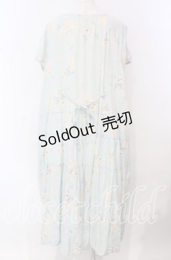 画像4: PINK HOUSE / 猫ちゃんプリントワンピース【お直しあり】  サックス O-25-10-21-010-LO-OP-IG-OS