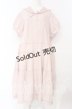 画像1: PINK HOUSE / ドットセーラーワンピース【お直しあり】  ピンク O-25-10-21-013-LO-OP-IG-OS