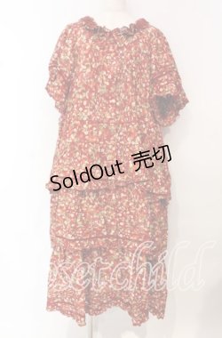 画像1: PINK HOUSE / いちごロングワンピース【お直しあり】  アカ O-25-10-21-015-LO-OP-IG-OS