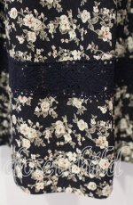画像2: 【SALE】KETTY / 小薔薇柄ロングスカート LL クロ×ネイビー O-25-10-21-018-EL-SK-IG-ZT49 (2)