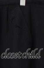 画像2: 【SALE】INGEBORG / リボンフロッキースリット入ロングスカート【お直しあり】 タグ記載サイズM クロ O-25-10-21-019-LO-SK-IG-ZT163 (2)