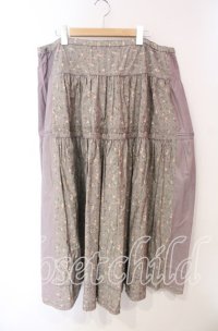 WONDERFUL WORLD / 茨薔薇タックロングスカート【お直しあり】  ラベンダー O-25-10-21-020-LO-SK-IG-ZT163