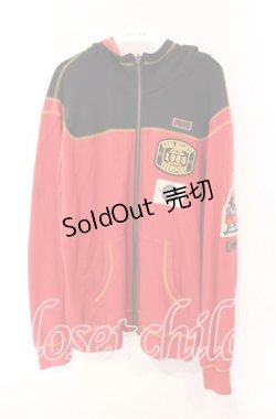 画像1: Karl Helmut / レールウェイKARLくんプリント配色パーカー 3（M） アカ O-25-10-21-023-EL-TO-IG-ZI