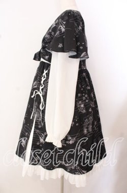 画像3: To Alice / 和柄ケープ風ワンピース  クロ×シロ O-25-10-23-036-LO-OP-IG-OS