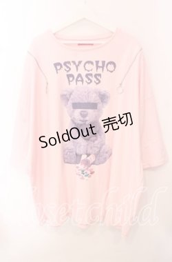 画像1: Amilige / 肩ZIP PSYCHO PASS Tシャツ  ピンク O-25-10-23-038-PU-TS-YM-OS