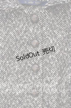 画像2: an another angelus / ヘリンボーンフィットandフレアーコート  クロ O-25-10-23-042-CA-CO-IG-OS