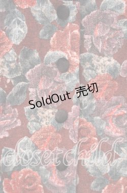 画像2: L'EST ROSE / 花柄起毛ジャンパースカート  ワイン O-25-10-23-045-LO-OP-IG-OS