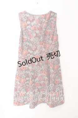 画像3: L'EST ROSE / 花柄起毛ジャンパースカート  ワイン O-25-10-23-045-LO-OP-IG-OS