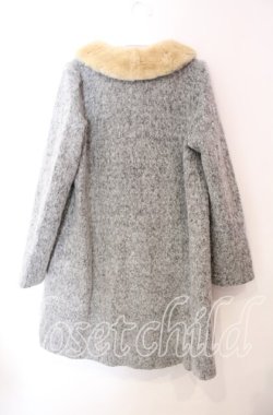 画像2: franche lippee black / リボンポケットコート  グレー O-25-10-23-046-LO-CO-IG-OS