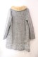 画像2: franche lippee black / リボンポケットコート  グレー O-25-10-23-046-LO-CO-IG-OS (2)