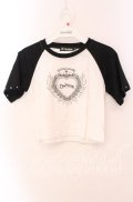 DimMoire / ラインストーンHeartCoreミニT F ホワイト×ブラック O-25-10-23-047-PU-TO-OW-OS