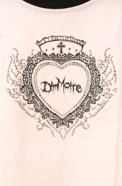 画像2: DimMoire / ラインストーンHeartCoreミニT F ホワイト×ブラック O-25-10-23-047-PU-TO-OW-OS
