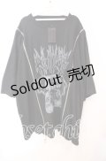 Amilige / DEVIL BEARプリントロングZIPTシャツ  ブラック O-25-10-23-053-PU-TO-OW-OS