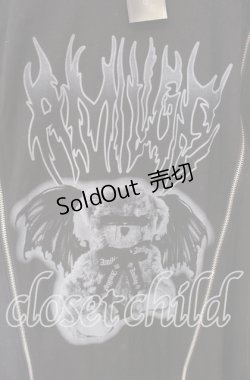 画像2: Amilige / DEVIL BEARプリントロングZIPTシャツ  ブラック O-25-10-23-053-PU-TO-OW-OS
