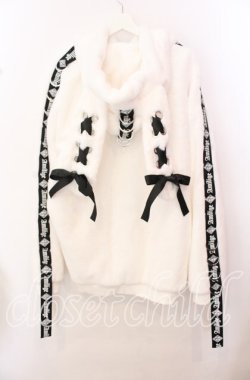 画像4: Amilige / ウサ耳ファーZIPコート  ホワイト O-25-10-23-054-PU-CO-OW-OS