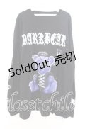 Amilige / DARK BEARロングTシャツ  ブラック O-25-10-23-055-PU-TO-OW-OS