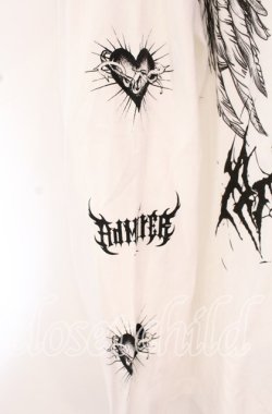 画像4: Amilige / ハートクロス羽プリントロングTシャツ  シロ O-25-10-23-056-PU-TO-OW-OS