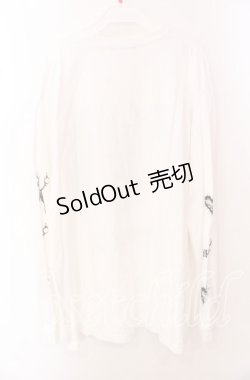 画像5: Amilige / ハートクロス羽プリントロングTシャツ  シロ O-25-10-23-056-PU-TO-OW-ZS