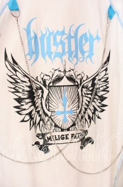 画像2: Amilige / hustlerチェーン付きロンT  ホワイト×サックス O-25-10-23-057-PU-TO-OW-OS