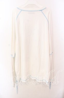画像4: Amilige / hustlerチェーン付きロンT  ホワイト×サックス O-25-10-23-057-PU-TO-OW-OS
