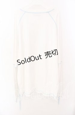 画像4: Amilige / hustlerチェーン付きロンT  ホワイト×サックス O-25-10-23-057-PU-TO-OW-ZS