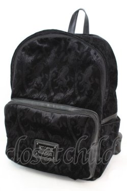 画像1: KILL STAR / Aeons Velvet Backpack リュック  ブラック O-25-10-23-1001-SL-BG-IG-OS