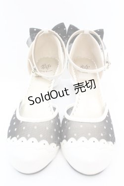画像2: ALICE and the PIRATES / 夢見るシャボン玉パンプス M クロ×アイボリー O-25-10-23-1042-PA-SH-OW-ZT-K022