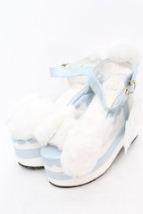 DearMyLove / シナモロール厚底サンダル M シロｘサックス O-25-10-23-1044-EL-SH-YM-ZT-K017