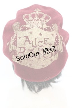 画像2: 【SALE】ALICE and the PIRATES / A/Pクラウンプリントベレー帽  ワイン O-25-10-23-1046-PA-AC-OW-ZT006