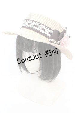 画像1: Innocent World / ツインローズハット M ナチュラル×ショコラ O-25-10-23-1047-IW-AC-OW-ZT-K004