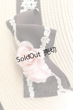 画像2: Innocent World / ツインローズハット M ナチュラル×ショコラ O-25-10-23-1047-IW-AC-OW-ZT-K004