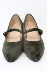 画像2: 【SALE】an another angelus / クロスストラップベロアパンプス M グリーン O-25-10-23-1054-CA-SH-IG-ZTK022 (2)