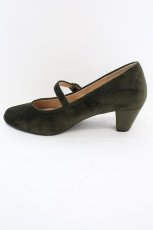 画像4: 【SALE】an another angelus / クロスストラップベロアパンプス M グリーン O-25-10-23-1054-CA-SH-IG-ZTK022 (4)