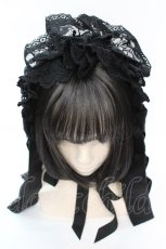 画像3: 【SALE】ALICE and the PIRATES / ネフィラロングヘッドドレス  クロ O-25-10-23-1008-PA-AC-OW-ZT150-F001 (3)