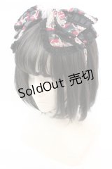 ALICE and the PIRATES / 薔薇の名前柄リボンカチューシャ  クロ×ワイン O-25-10-23-1009-PA-AC-OW-ZT012