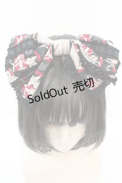 画像2: ALICE and the PIRATES / 薔薇の名前柄リボンカチューシャ  クロ×ワイン O-25-10-23-1009-PA-AC-OW-ZT012