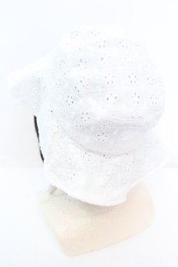 画像2: Candy Stripper / LACY BUCKET HAT  ホワイト O-25-10-23-1010-PU-AC-OW-ZTK011