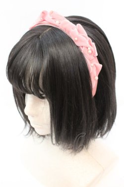 画像1: Emily Temple cute / パール&ベルベットリボンカチューシャ  ピンク O-25-10-23-1015-ET-AC-IG-ZT012