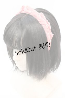 画像1: Emily Temple cute / パール＆ベルベットリボンカチューシャ  ピンク O-25-10-23-1015-ET-AC-IG-ZT012