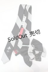 ネバアランド / リボニッシュネクタイ  グレー×クロ O-25-10-23-1019-LO-ZA-IG-ZT150-F002