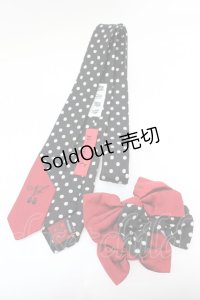 ネバアランド / リボニッシュネクタイ  クロ×アカ O-25-10-23-1020-LO-ZA-IG-ZT150-F002