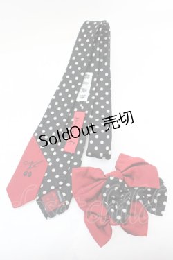 画像1: ネバアランド / リボニッシュネクタイ  クロ×アカ O-25-10-23-1020-LO-ZA-IG-ZT150-F002