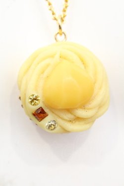 画像1: Q-pot. / モンブランカップケーキネックレス  イエロー O-25-10-23-1022-QP-AC-IG-OS
