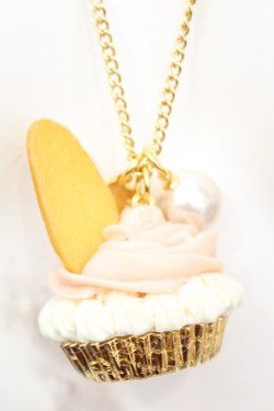 画像1: Q-pot. / 白うさぎ/カップケーキネックレス  シロ×ピンク O-25-10-23-1023-QP-AC-IG-OS
